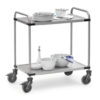 fetra® Edelstahlwagen mit 2/3 Etagen, 150kg Tragkraft und 800 x 500mm Ladefläche