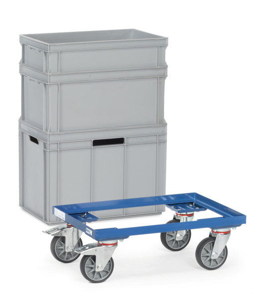fetra® Eurokastenroller bis 250kg Tragkraft und 605 x 408mm Ladefläche