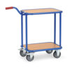fetra® Griffroller mit 2 Etagen, 250kg Tragkraft, Stahlblech- oder Holzplattform mit 600 x 450mm Ladefläche