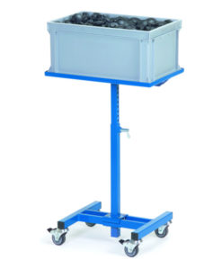 fetra® Höhenverstellbarer Materialständer bis 150kg Tragkraft und bis zu 605 x 405mm Ladefläche