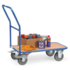 fetra® Magazinwagen mit Holzwerkstoffplatte bis zu 400kg Tragkraft und bis zu 1000 x 700mm Ladefläche