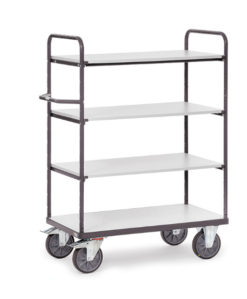 fetra® ESD-Etagenwagen mit 600kg Tragkraft, 4 Böden