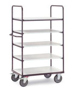 fetra® ESD-Wagen mit 5 Etagen, 600kg Tragkraft und bis zu 1200 x 800mm Ladefläche