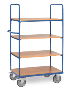 fetra® Etagenwagen mit 4 Etagen, 1800 mm hoch