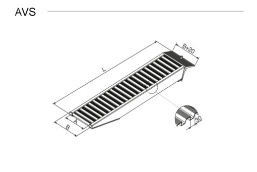 ALTEC Laderampe Typ AVS 130 ohne Rand – Bild 2