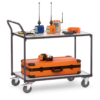 fetra® ESD-Tischwagen mit 2/3 Etagen, Tragkraft bis 300kg und bis zu 1000 x 600mm Ladefläche