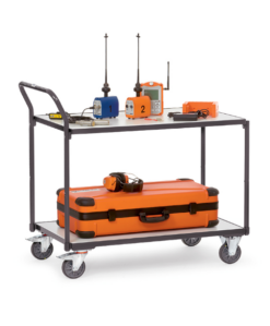 fetra® ESD-Tischwagen mit 2/3 Etagen, Tragkraft bis 300kg und bis zu 1000 x 600mm Ladefläche