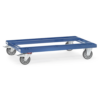 fetra® Leichtes Paletten-Fahrgestell 500kg Tragkraft, für Fachpaletten und Gitterbooxen, TPE-Bereifung