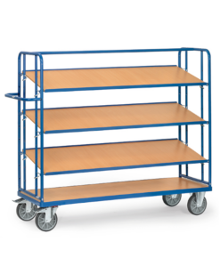 fetra® Etagenwagen mit 3 Verstellbaren Etagen, 500kg Tragkraft und bis zu 1650 x 610mm Ladefläche