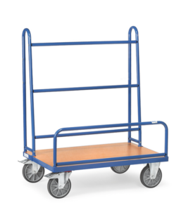 fetra® Plattenwagen mit festem Rohrbügel bis zu 600kg Tragkraft und bis zu 1270 x 535 mm Ladefläche