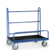 fetra® Plattenwagen 600kg Tragkraft, Ladefläche mit Reifengummi, fester Rohrbügel