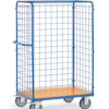 fetra® Paketwagen mit Drahtgitterwänden, 600kg Tragkraft, Höhe 1800 mm