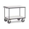 fetra® ESD-Tischwagen mit 2 Etagen, Tragkraft bis 300kg und bis zu 1200 x 800mm Ladefläche
