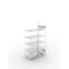 META Büro-Anbauregal S3 COMPACT, 1850 Höhe, 600mm Tiefe, doppelseitig mit 5 Böden, Fachlast 100kg, verzinkt